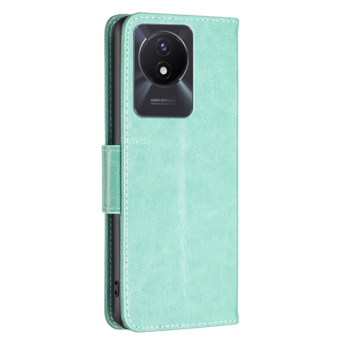 Estuche para teléfono de cuero con estampado de dos mariposas en relieve, For vivo Y02 4G, For Xiaomi Redmi 12C, For Xiaomi Redmi K60 / K60 Pro, For Xiaomi Redmi Note 12 Pro+ Global, For Xiaomi Redmi Note 12 Pro 5G Global, For Xiaomi Redmi Note 12 Global