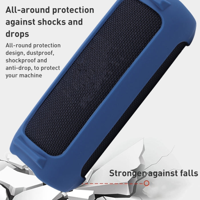 Estuche de silicona portátil para altavoz Bluetooth con correa para el hombro, Black, Red, Blue