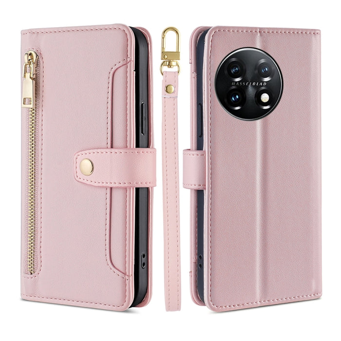 Estuche para teléfono de cuero con cremallera cruzada con textura de oveja, For TCL 405 / 406 / 408, For vivo S16 / S16 Pro, For vivo Y02 4G, For Fujitsu Arrows N F-51C, For Xiaomi Redmi K60E, For Xiaomi Redmi K60 / K60 Pro, For Honor 80 GT            ...