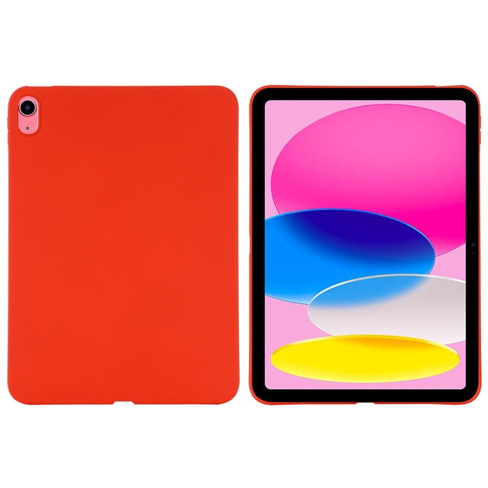 Funda de tableta de cobertura total a prueba de caídas de silicona líquida de color sólido, For iPad 10th Gen 10.9 2022