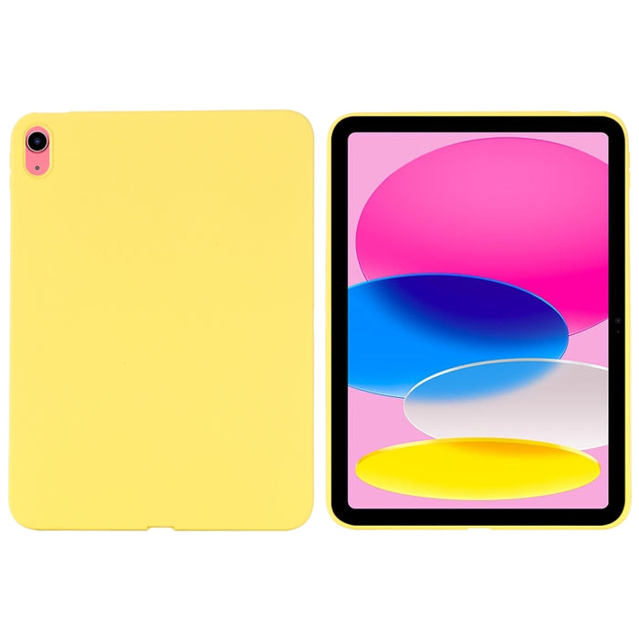 Funda de tableta de cobertura total a prueba de caídas de silicona líquida de color sólido, For iPad 10th Gen 10.9 2022