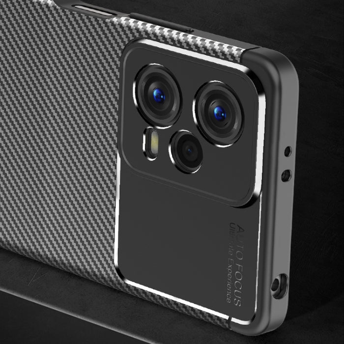 Funda de teléfono TPU a prueba de golpes con textura de fibra de carbono, For Xiaomi Redmi Note 12 Global/Poco X5