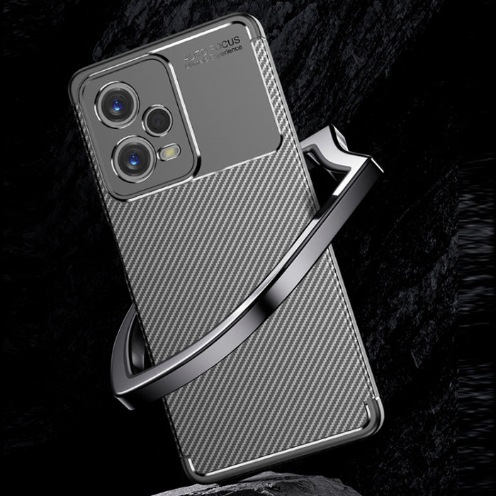 Funda de teléfono TPU a prueba de golpes con textura de fibra de carbono, For Xiaomi Redmi Note 12 Global/Poco X5