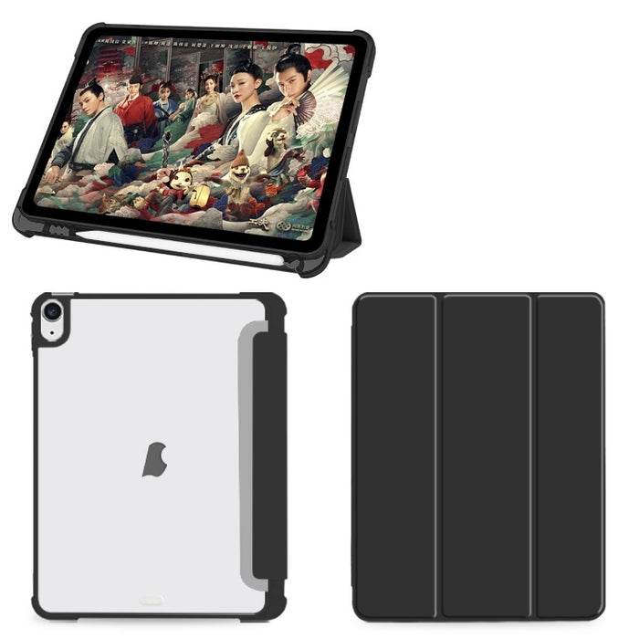 Estuche para tableta de cuero inteligente a prueba de golpes de 3 pliegues, For iPad mini 6 / mini 2024, For iPad 10.2 2021 / 2020 / 2019, For iPad 10th Gen 10.9 2022, For iPad Air 2020 / 2022 10.9