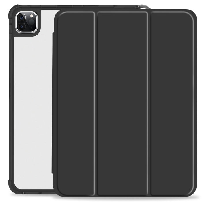 Estuche para tableta de cuero inteligente a prueba de golpes de 3 pliegues, For iPad Pro 11 2022 / 2021 / 2020, For iPad Pro 12.9 2022 / 2021 / 2020