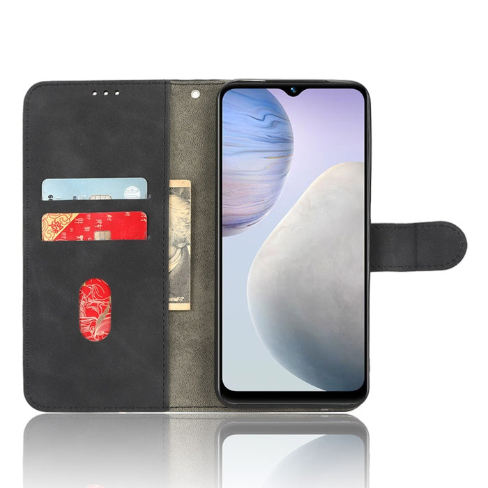 Estuche para teléfono de cuero con tapa magnética Skin Feel, For vivo Y02 4G, For Honor 80 GT, For Motorola Moto X40, For Xiaomi Redmi K60E 5G, For ZTE nubia Red Magic 8 Pro 5G