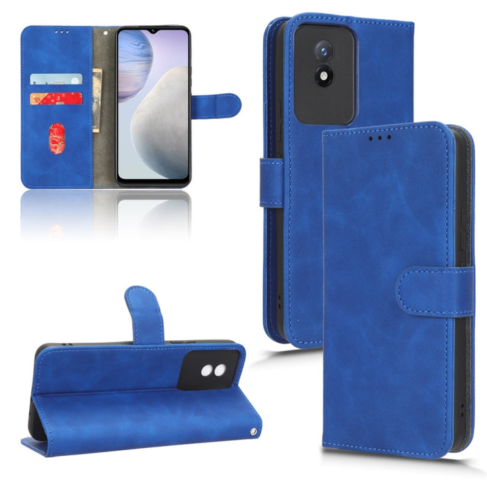 Estuche para teléfono de cuero con tapa magnética Skin Feel, For vivo Y02 4G, For Honor 80 GT, For Motorola Moto X40, For Xiaomi Redmi K60E 5G, For ZTE nubia Red Magic 8 Pro 5G