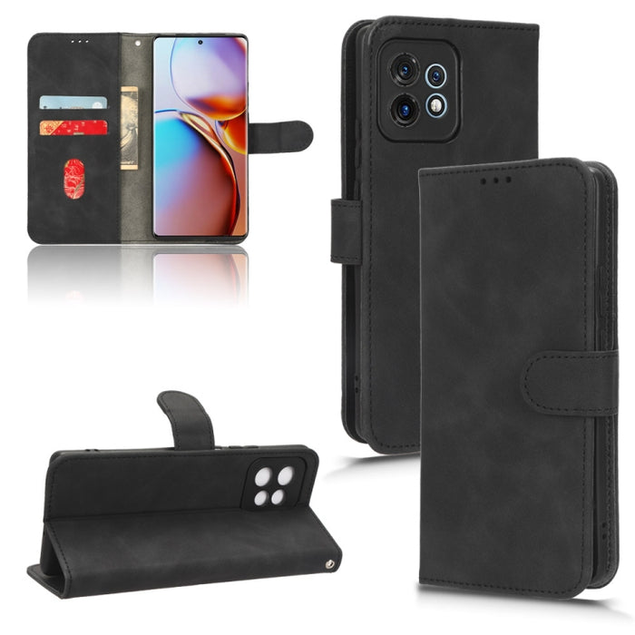 Estuche para teléfono de cuero con tapa magnética Skin Feel, For vivo Y02 4G, For Honor 80 GT, For Motorola Moto X40, For Xiaomi Redmi K60E 5G, For ZTE nubia Red Magic 8 Pro 5G