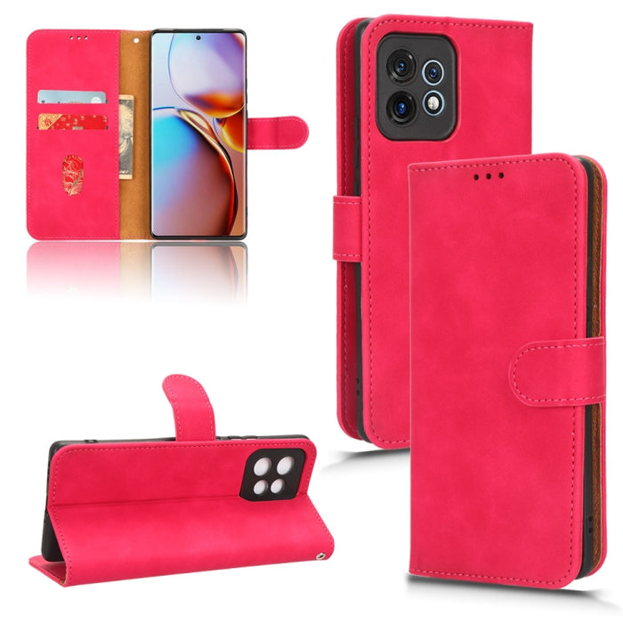 Estuche para teléfono de cuero con tapa magnética Skin Feel, For vivo Y02 4G, For Honor 80 GT, For Motorola Moto X40, For Xiaomi Redmi K60E 5G, For ZTE nubia Red Magic 8 Pro 5G