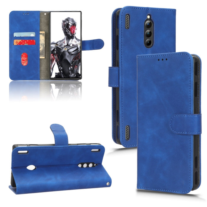 Estuche para teléfono de cuero con tapa magnética Skin Feel, For vivo Y02 4G, For Honor 80 GT, For Motorola Moto X40, For Xiaomi Redmi K60E 5G, For ZTE nubia Red Magic 8 Pro 5G
