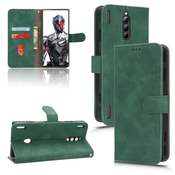 Estuche para teléfono de cuero con tapa magnética Skin Feel, For vivo Y02 4G, For Honor 80 GT, For Motorola Moto X40, For Xiaomi Redmi K60E 5G, For ZTE nubia Red Magic 8 Pro 5G