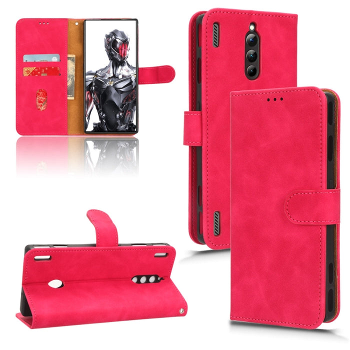 Estuche para teléfono de cuero con tapa magnética Skin Feel, For vivo Y02 4G, For Honor 80 GT, For Motorola Moto X40, For Xiaomi Redmi K60E 5G, For ZTE nubia Red Magic 8 Pro 5G