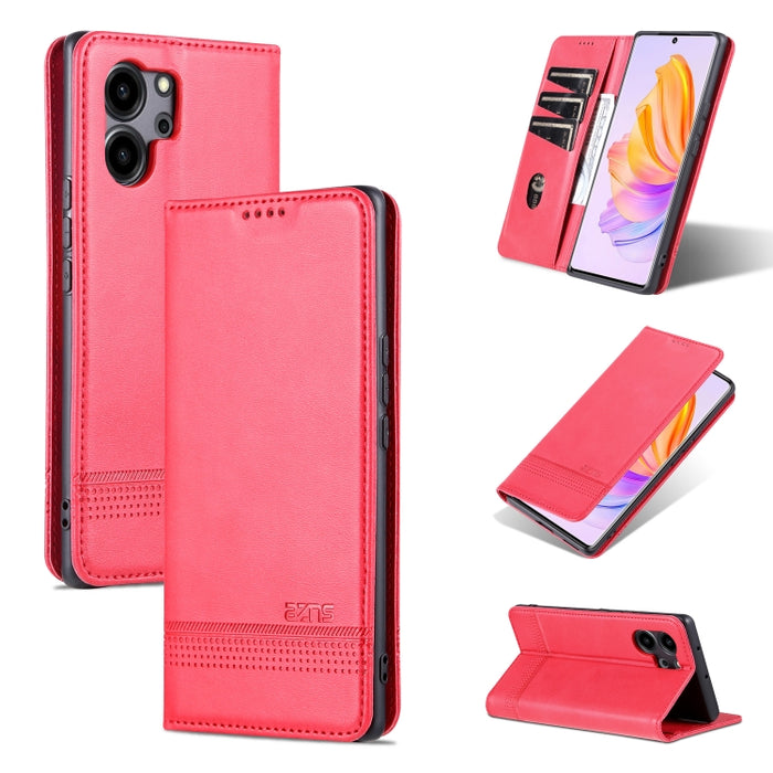 AZNS Funda de cuero con tapa magnética con textura de becerro para teléfono, For Honor 80 SE, For Samsung Galaxy A04e, For Xiaomi 13