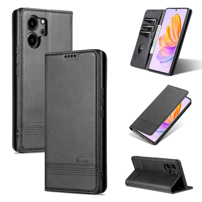 AZNS Funda de cuero con tapa magnética con textura de becerro para teléfono, For Honor 80 SE, For Samsung Galaxy A04e, For Xiaomi 13