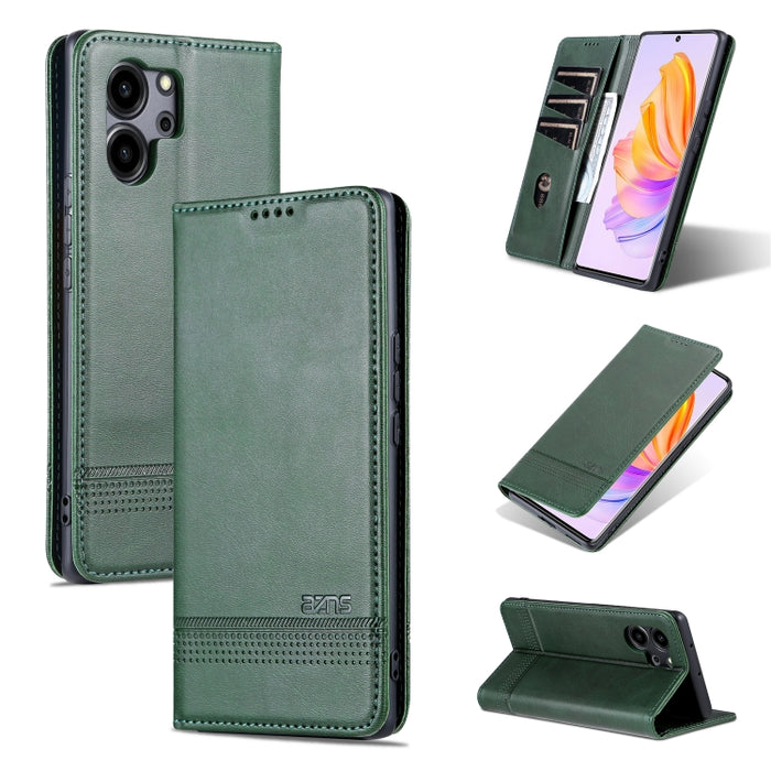 AZNS Funda de cuero con tapa magnética con textura de becerro para teléfono, For Honor 80 SE, For Samsung Galaxy A04e, For Xiaomi 13