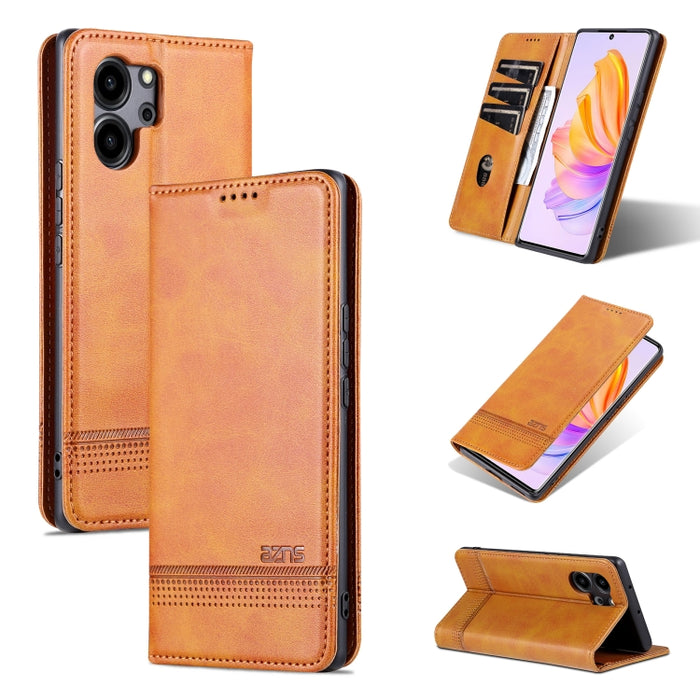 AZNS Funda de cuero con tapa magnética con textura de becerro para teléfono, For Honor 80 SE, For Samsung Galaxy A04e, For Xiaomi 13
