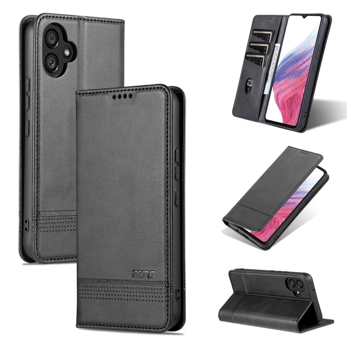 AZNS Funda de cuero con tapa magnética con textura de becerro para teléfono, For Honor 80 SE, For Samsung Galaxy A04e, For Xiaomi 13