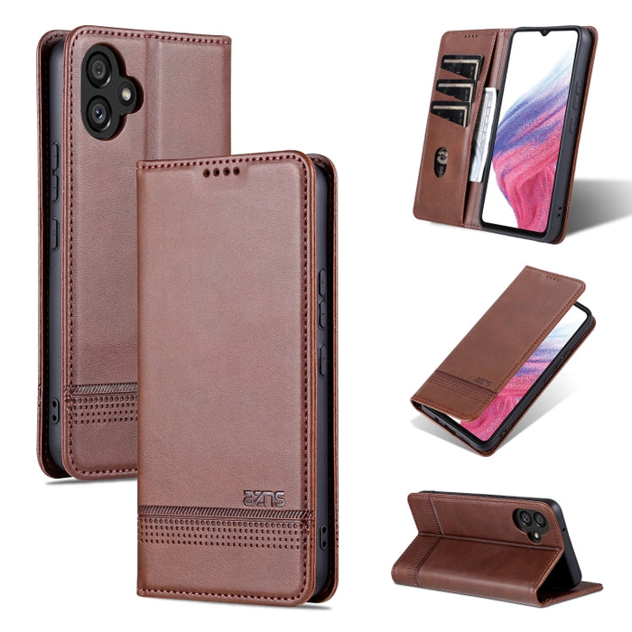 AZNS Funda de cuero con tapa magnética con textura de becerro para teléfono, For Honor 80 SE, For Samsung Galaxy A04e, For Xiaomi 13