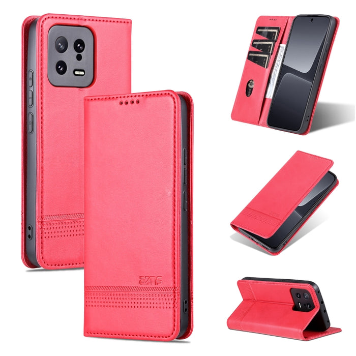 AZNS Funda de cuero con tapa magnética con textura de becerro para teléfono, For Honor 80 SE, For Samsung Galaxy A04e, For Xiaomi 13