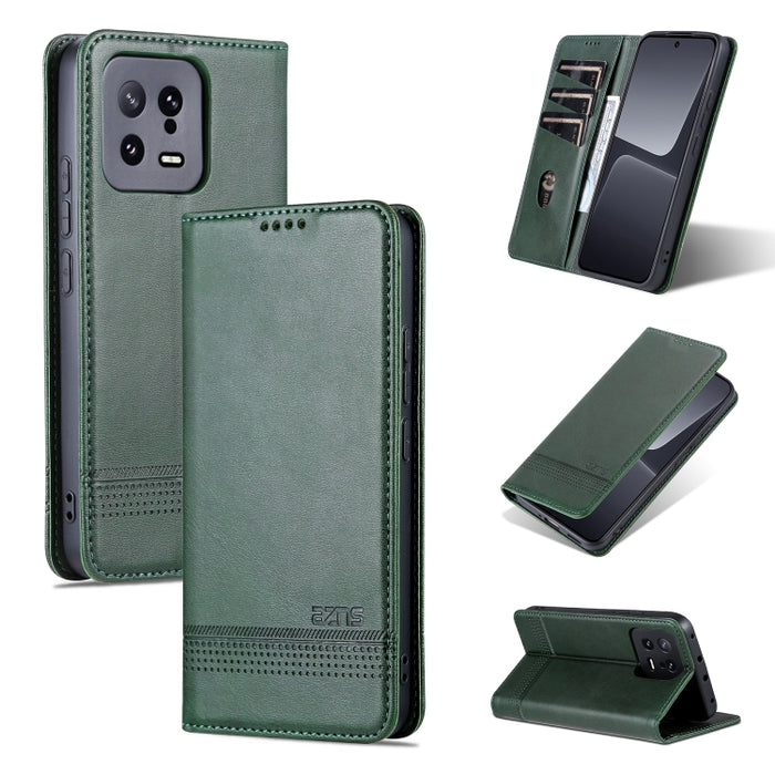 AZNS Funda de cuero con tapa magnética con textura de becerro para teléfono, For Honor 80 SE, For Samsung Galaxy A04e, For Xiaomi 13