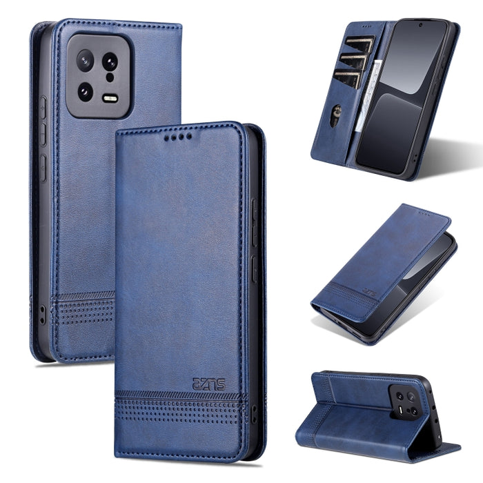 AZNS Funda de cuero con tapa magnética con textura de becerro para teléfono, For Honor 80 SE, For Samsung Galaxy A04e, For Xiaomi 13