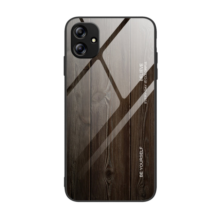 Caja de teléfono de vidrio de grano de madera, For Xiaomi Redmi 12C, For Xiaomi Redmi K60/K60 Pro, For Xiaomi Redmi K60E, For Samsung Galaxy A04e, For Samsung Galaxy A14 5G, For Samsung Galaxy A34 5G, For Samsung Galaxy A54 5G