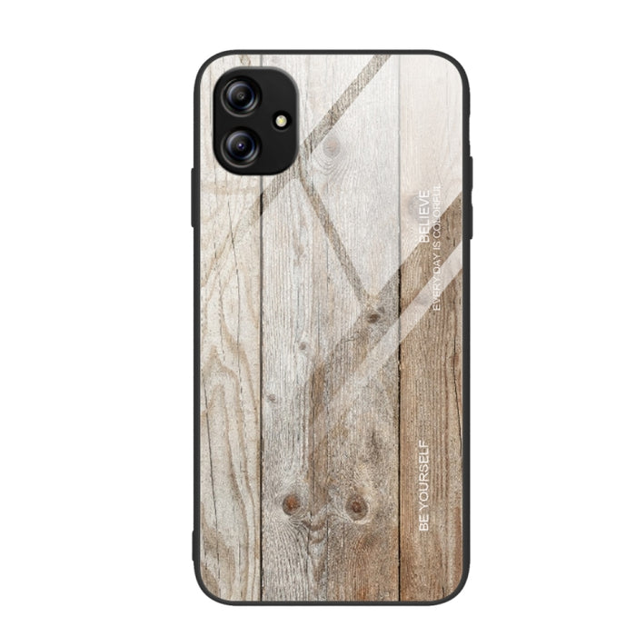 Caja de teléfono de vidrio de grano de madera, For Xiaomi Redmi 12C, For Xiaomi Redmi K60/K60 Pro, For Xiaomi Redmi K60E, For Samsung Galaxy A04e, For Samsung Galaxy A14 5G, For Samsung Galaxy A34 5G, For Samsung Galaxy A54 5G
