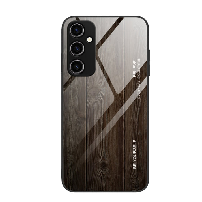 Caja de teléfono de vidrio de grano de madera, For Xiaomi Redmi 12C, For Xiaomi Redmi K60/K60 Pro, For Xiaomi Redmi K60E, For Samsung Galaxy A04e, For Samsung Galaxy A14 5G, For Samsung Galaxy A34 5G, For Samsung Galaxy A54 5G