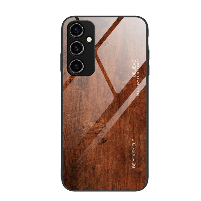Caja de teléfono de vidrio de grano de madera, For Xiaomi Redmi 12C, For Xiaomi Redmi K60/K60 Pro, For Xiaomi Redmi K60E, For Samsung Galaxy A04e, For Samsung Galaxy A14 5G, For Samsung Galaxy A34 5G, For Samsung Galaxy A54 5G