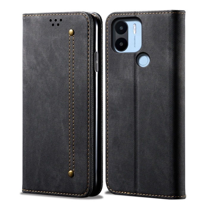 Estuche para teléfono de cuero con textura de mezclilla, For Xiaomi Poco C50, For Xiaomi Poco X5 Pro 5G / Redmi Note 12 Pro Speed
