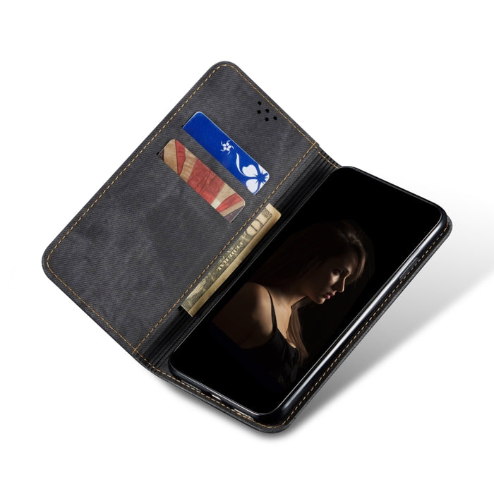 Estuche para teléfono de cuero con textura de mezclilla, For Xiaomi Poco C50, For Xiaomi Poco X5 Pro 5G / Redmi Note 12 Pro Speed