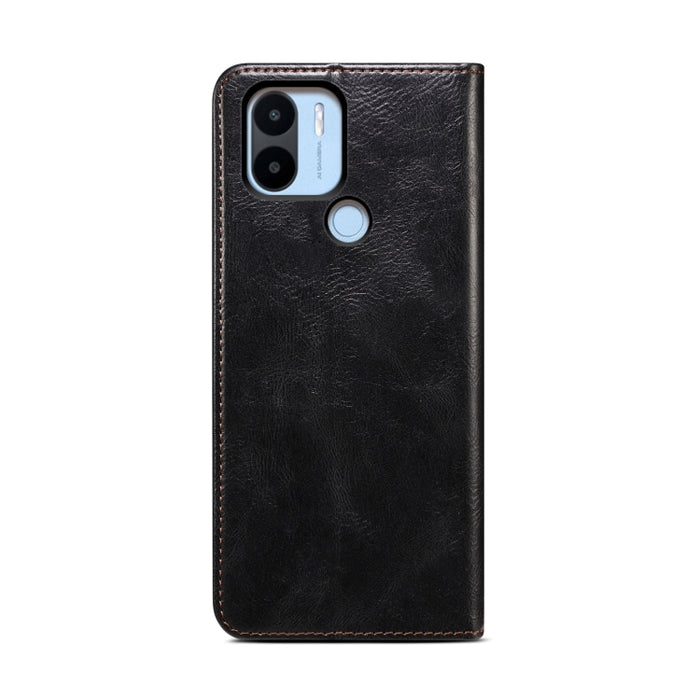 Caja de teléfono de cuero con textura de caballo loco de cera de aceite, For Xiaomi Poco C50, For Xiaomi Poco X5 Pro 5G / Redmi Note 12 Pro Speed
