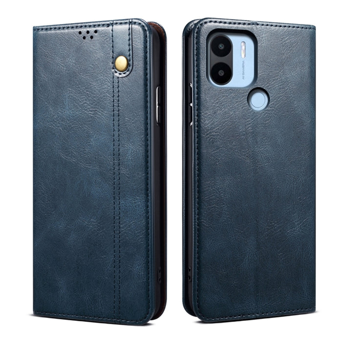 Caja de teléfono de cuero con textura de caballo loco de cera de aceite, For Xiaomi Poco C50, For Xiaomi Poco X5 Pro 5G / Redmi Note 12 Pro Speed
