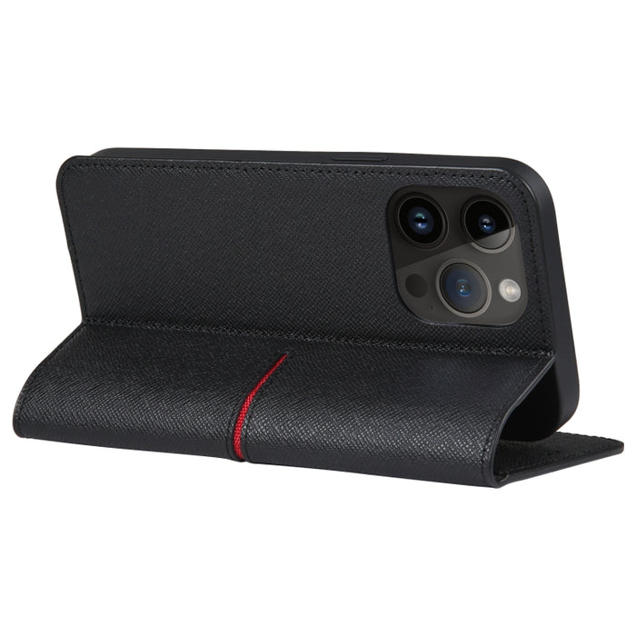 GEBEI Estuche para teléfono de cuero con tapa horizontal de grano superior, For iPhone 14 Pro Max, For iPhone 14 Pro, For iPhone 14, For iPhone 14 Plus