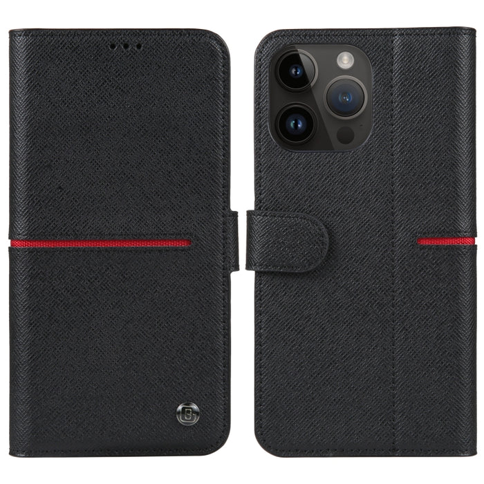 GEBEI Estuche para teléfono de cuero con tapa horizontal de grano superior, For iPhone 14 Pro Max, For iPhone 14 Pro, For iPhone 14, For iPhone 14 Plus