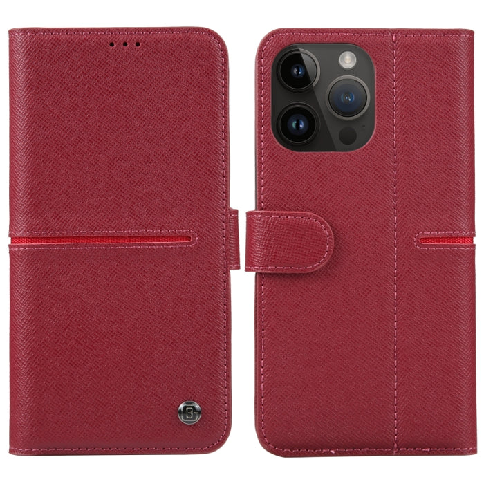 GEBEI Estuche para teléfono de cuero con tapa horizontal de grano superior, For iPhone 14 Pro Max, For iPhone 14 Pro, For iPhone 14, For iPhone 14 Plus