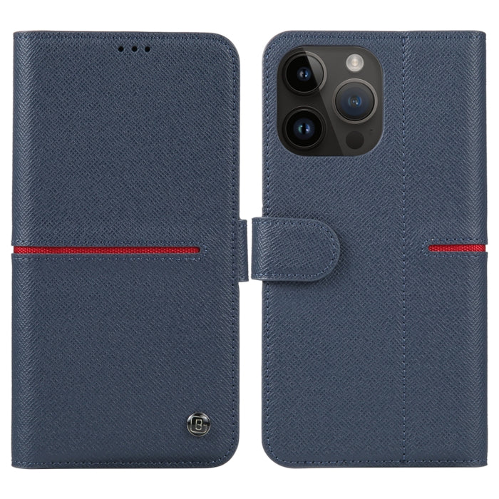 GEBEI Estuche para teléfono de cuero con tapa horizontal de grano superior, For iPhone 14 Pro Max, For iPhone 14 Pro, For iPhone 14, For iPhone 14 Plus