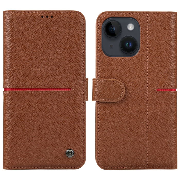 GEBEI Estuche para teléfono de cuero con tapa horizontal de grano superior, For iPhone 14 Pro Max, For iPhone 14 Pro, For iPhone 14, For iPhone 14 Plus
