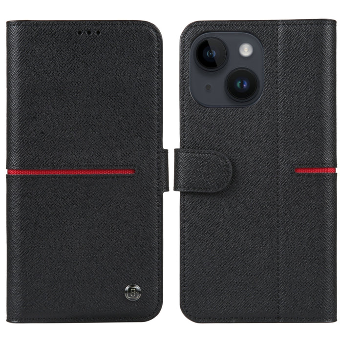 GEBEI Estuche para teléfono de cuero con tapa horizontal de grano superior, For iPhone 14 Pro Max, For iPhone 14 Pro, For iPhone 14, For iPhone 14 Plus