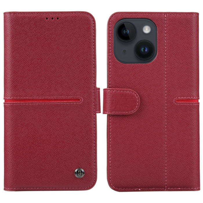 GEBEI Estuche para teléfono de cuero con tapa horizontal de grano superior, For iPhone 14 Pro Max, For iPhone 14 Pro, For iPhone 14, For iPhone 14 Plus