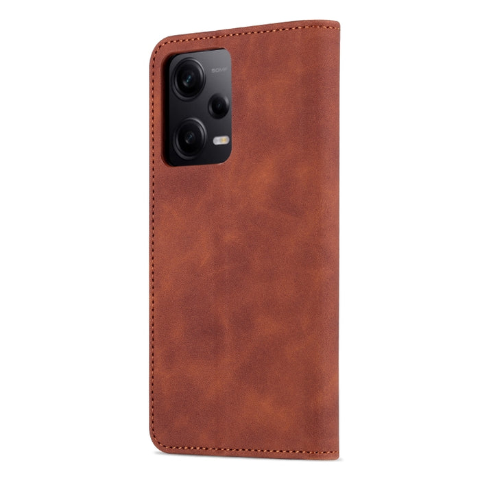 AZNS Skin Feel Calf Texture Flip Funda de cuero para teléfono, For Xiaomi Redmi Note 12 5G Global, For Xiaomi Redmi Note 12 Pro 5G Global, For Xiaomi Redmi Note 12 Pro+ 5G Global