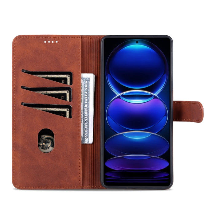 AZNS Skin Feel Calf Texture Flip Funda de cuero para teléfono, For Xiaomi Redmi Note 12 5G Global, For Xiaomi Redmi Note 12 Pro 5G Global, For Xiaomi Redmi Note 12 Pro+ 5G Global