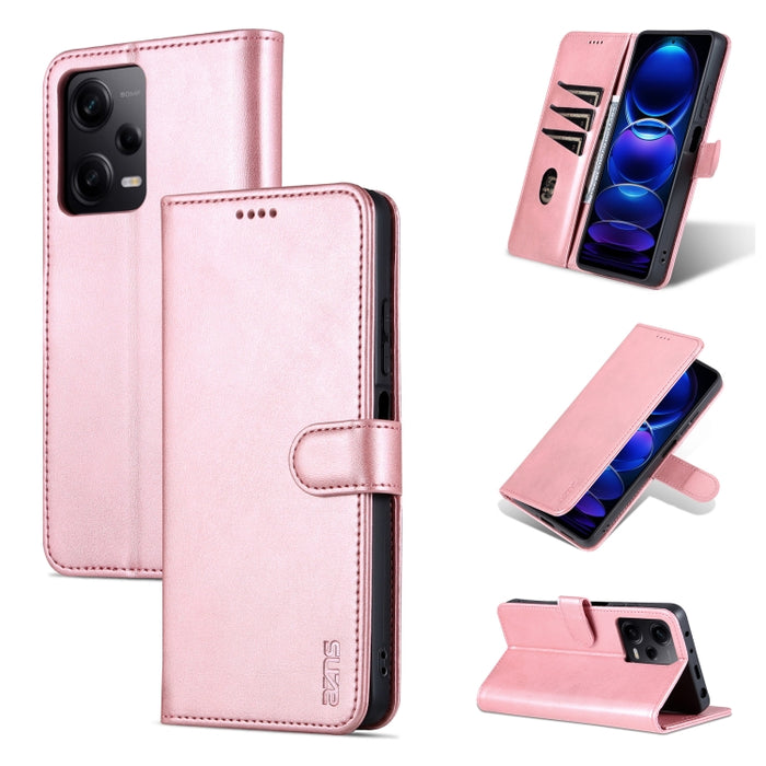 AZNS Skin Feel Calf Texture Flip Funda de cuero para teléfono, For Xiaomi Redmi Note 12 5G Global, For Xiaomi Redmi Note 12 Pro 5G Global, For Xiaomi Redmi Note 12 Pro+ 5G Global