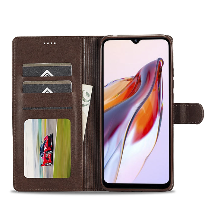 LC.IMEEKE Estuche de cuero con tapa horizontal con textura de becerro, For Xiaomi Redmi 12C/11A Global, For Xiaomi Redmi Note 12 5G/Poco X5, For Xiaomi Redmi Note 12 Pro 5G/Poco X5 Pro, For Xiaomi Redmi Note 12 Pro+