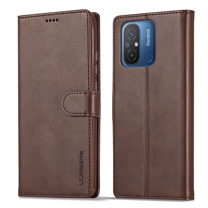 LC.IMEEKE Estuche de cuero con tapa horizontal con textura de becerro, For Xiaomi Redmi 12C/11A Global, For Xiaomi Redmi Note 12 5G/Poco X5, For Xiaomi Redmi Note 12 Pro 5G/Poco X5 Pro, For Xiaomi Redmi Note 12 Pro+