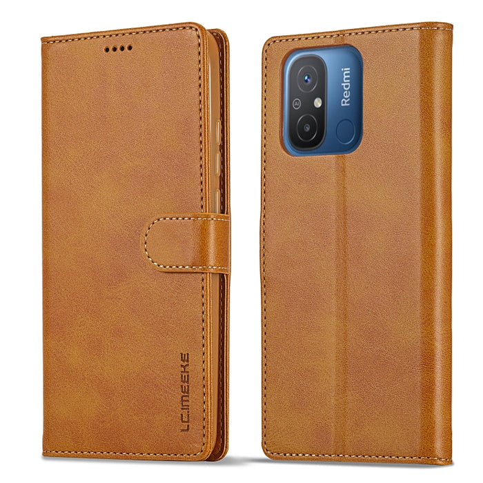 LC.IMEEKE Estuche de cuero con tapa horizontal con textura de becerro, For Xiaomi Redmi 12C/11A Global, For Xiaomi Redmi Note 12 5G/Poco X5, For Xiaomi Redmi Note 12 Pro 5G/Poco X5 Pro, For Xiaomi Redmi Note 12 Pro+