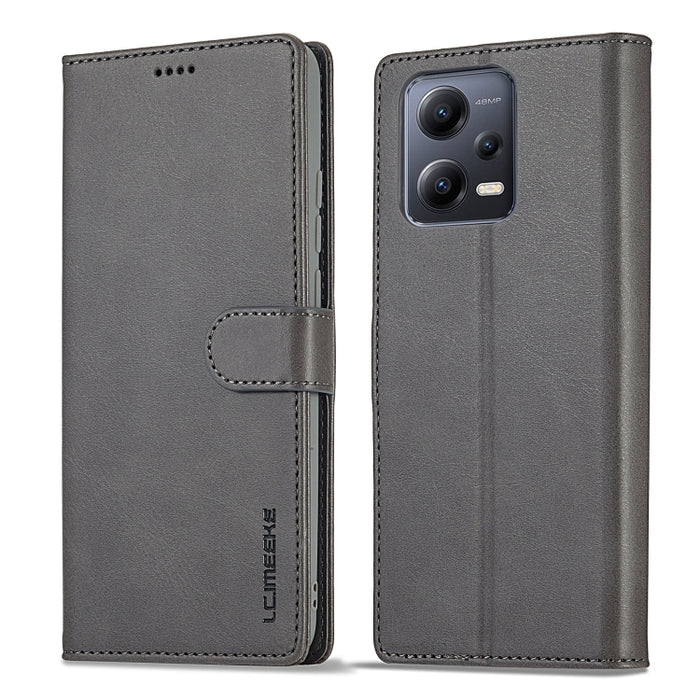 LC.IMEEKE Estuche de cuero con tapa horizontal con textura de becerro, For Xiaomi Redmi 12C/11A Global, For Xiaomi Redmi Note 12 5G/Poco X5, For Xiaomi Redmi Note 12 Pro 5G/Poco X5 Pro, For Xiaomi Redmi Note 12 Pro+