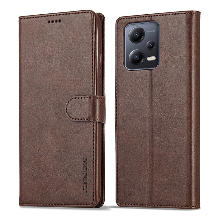 LC.IMEEKE Estuche de cuero con tapa horizontal con textura de becerro, For Xiaomi Redmi 12C/11A Global, For Xiaomi Redmi Note 12 5G/Poco X5, For Xiaomi Redmi Note 12 Pro 5G/Poco X5 Pro, For Xiaomi Redmi Note 12 Pro+