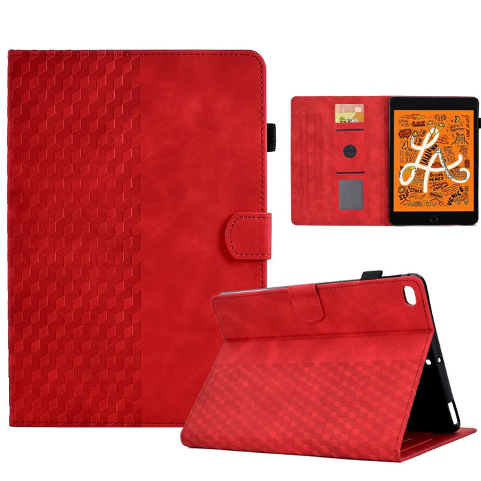 Para iPad mini 5/4/3/2/1 Funda para tableta inteligente de cuero con relieve de rombos