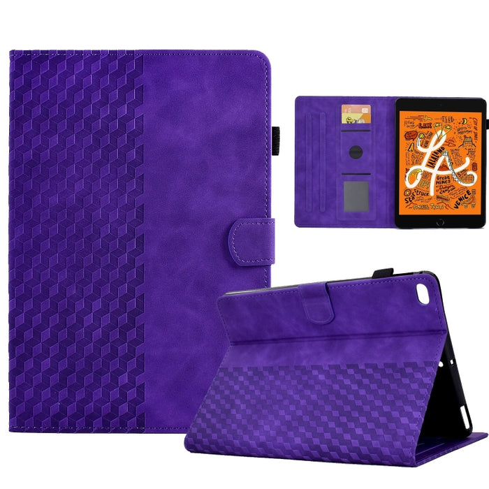 Para iPad mini 5/4/3/2/1 Funda para tableta inteligente de cuero con relieve de rombos